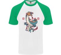 T-Shirt Da Baseball S/S Per Uomo Anno Del Drago Zodiacale Cinese