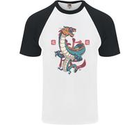 T-Shirt Da Baseball S/S Per Uomo Anno Del Drago Zodiacale Cinese