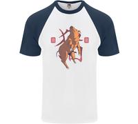 T-Shirt Da Baseball S/S Per Uomo Anno Del Maiale Zodiacale Cinese