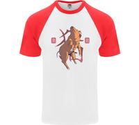 T-Shirt Da Baseball S/S Per Uomo Anno Del Maiale Zodiacale Cinese