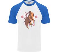 T-Shirt Da Baseball S/S Per Uomo Anno Del Maiale Zodiacale Cinese