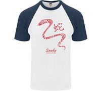 T-Shirt Da Baseball S/S Per Uomo Anno Del Serpente Zodiacale Cinese