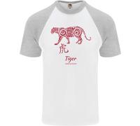 T-Shirt Da Baseball S/S Per Uomo Anno Del Tigre Zodiacale Cinese