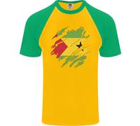 T-Shirt Da Baseball S/S Per Uomo Con Bandiera Di Sao Tome E Principe