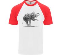 T-Shirt Da Baseball S/S Per Uomo Con Elefante Musicale Danzerino Ghetto Blaster