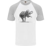 T-Shirt Da Baseball S/S Per Uomo Con Elefante Musicale Danzerino Ghetto Blaster