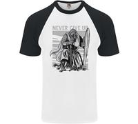 T-Shirt Da Baseball S/S Per Uomo Dei Cavalieri Teutonici Non Mollare Mai