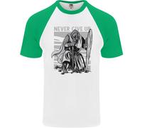 T-Shirt Da Baseball S/S Per Uomo Dei Cavalieri Teutonici Non Mollare Mai