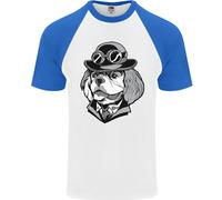 T-Shirt Da Baseball S/S Per Uomo King Charles Spaniel Cavalier Steampunk