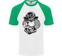T-Shirt Da Baseball S/S Per Uomo King Charles Spaniel Cavalier Steampunk