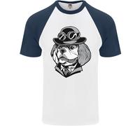 T-Shirt Da Baseball S/S Per Uomo King Charles Spaniel Cavalier Steampunk