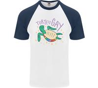 T-Shirt Da Baseball S/S Per Uomo LGBT Turtle Gay Pride Day Awareness