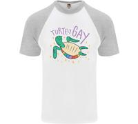 T-Shirt Da Baseball S/S Per Uomo LGBT Turtle Gay Pride Day Awareness