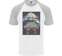 T-Shirt Da Baseball S/S Per Uomo Pool Shark Snooker Player