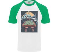 T-Shirt Da Baseball S/S Per Uomo Pool Shark Snooker Player