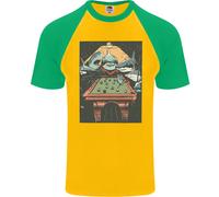 T-Shirt Da Baseball S/S Per Uomo Pool Shark Snooker Player