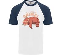T-Shirt Da Baseball S/S Per Uomo Red Panda Il Mio Animale Spirituale