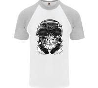T-Shirt Da Baseball S/S Skull Per Uomo Ghetto Blaster