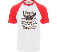 T-Shirt Da Baseball S/S Viking Skull Uomo Nordic Warrior