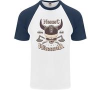 T-Shirt Da Baseball S/S Viking Skull Uomo Nordic Warrior