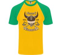 T-Shirt Da Baseball S/S Viking Skull Uomo Nordic Warrior