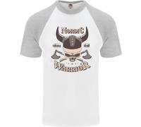 T-Shirt Da Baseball S/S Viking Skull Uomo Nordic Warrior