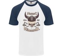 T-Shirt Da Baseball S/S Viking Skull Uomo Nordic Warrior