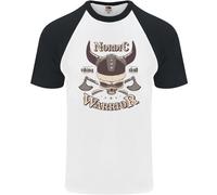 T-Shirt Da Baseball S/S Viking Skull Uomo Nordic Warrior