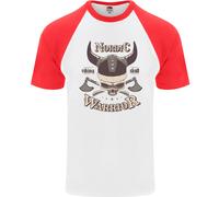 T-Shirt Da Baseball S/S Viking Skull Uomo Nordic Warrior