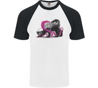 T-Shirt Da Baseball Uomo A Maniche Corte Honey Badger