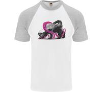 T-Shirt Da Baseball Uomo A Maniche Corte Honey Badger