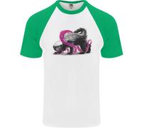T-Shirt Da Baseball Uomo A Maniche Corte Honey Badger