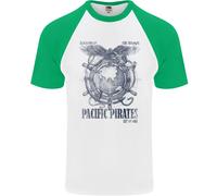 T-Shirt Da Baseball Uomo Pacific Pirates Sailing Sailor Boat S/S