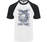 T-Shirt Da Baseball Uomo Pacific Pirates Sailing Sailor Boat S/S