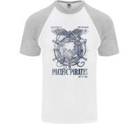 T-Shirt Da Baseball Uomo Pacific Pirates Sailing Sailor Boat S/S