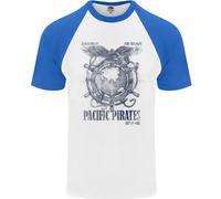 T-Shirt Da Baseball Uomo Pacific Pirates Sailing Sailor Boat S/S