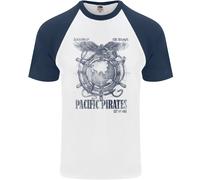 T-Shirt Da Baseball Uomo Pacific Pirates Sailing Sailor Boat S/S