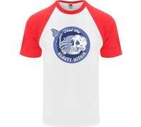 T-Shirt Da Baseball Uomo S/S Skull E Farfalla Trova La Bellezza Dentro