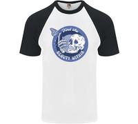 T-Shirt Da Baseball Uomo S/S Skull E Farfalla Trova La Bellezza Dentro
