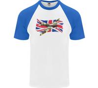 T-Shirt Da Baseball Uomo S/S Supermarine Spitfire Con L'Union Jack