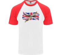 T-Shirt Da Baseball Uomo S/S Supermarine Spitfire Con L'Union Jack