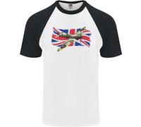 T-Shirt Da Baseball Uomo S/S Supermarine Spitfire Con L'Union Jack