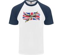 T-Shirt Da Baseball Uomo S/S Supermarine Spitfire Con L'Union Jack