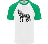T-Shirt Da Baseball Uomo S/S Wolf Tree Animal Ecology