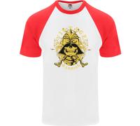T-Shirt Da Baseball Vintage Warrior Samurai Bushido MMA Skull Uomo S/S