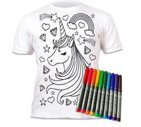Splat Planet Unicorno T-Shirt Maglietta Magica da Colorare con 10 Penne Magiche Lavabili Atossiche - Colora La Tua Maglietta, Colora E Lava Via E Ricolora I Compleanni dei Bambini (5-6 Years)