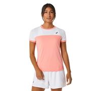 Maglietta Donna Asics Court Short Sleeve Top - guava/brilliant white XS