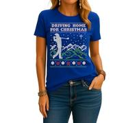 T-shirt da donna Chris Rea - Driving Home for Christmas Golf | Ugly Christmas Christmas Christmas, Blu, M