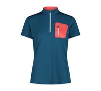 T-shirt da donna con mezza zip CMP Verde