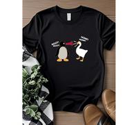 T-shirt da donna con stampa "Noot Noot Honk Honk", ispirata a Pingu e al videogioco Untitled Goose Game, divertente, disponibile anche in versione unisex e per bambini L,M,S,XL,XXLCotone